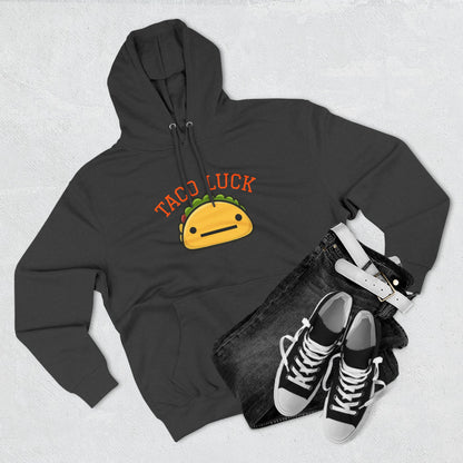 Taco Luck taco illustration Hoodie, cute food graphic, kawaii taco design