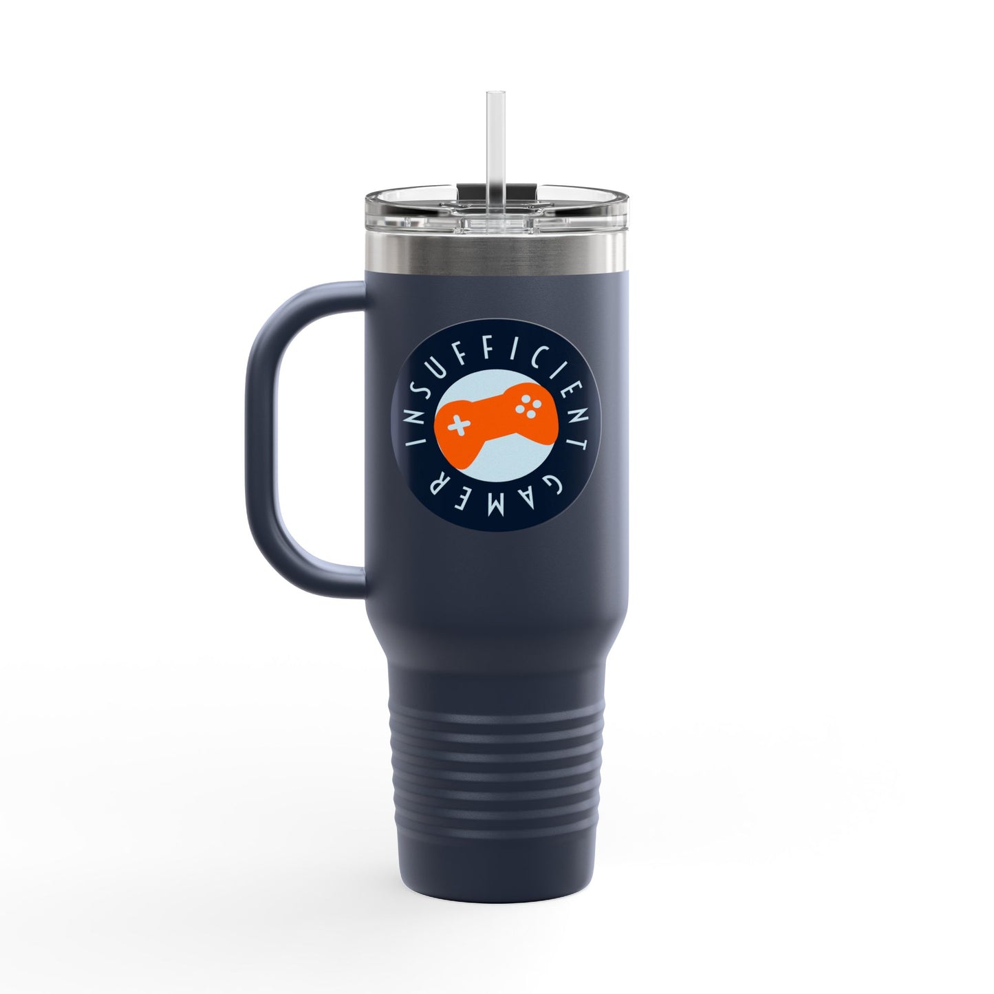 Insulated Travel Mug 'Insufficient Gamer' | Perfect for Gamers, Coffee Lovers, Travel & Gifts | 40oz Thermal Mug