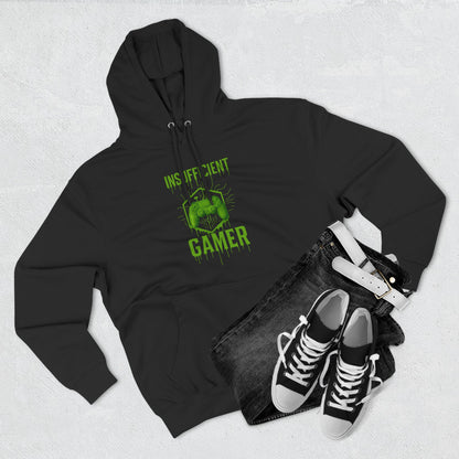 Gamer Hoodie - Insufficient Gamer Fleece Sweatshirt, Cozy Pullover for Gamers, Gaming Gift, Birthday Present, Chill Vibes