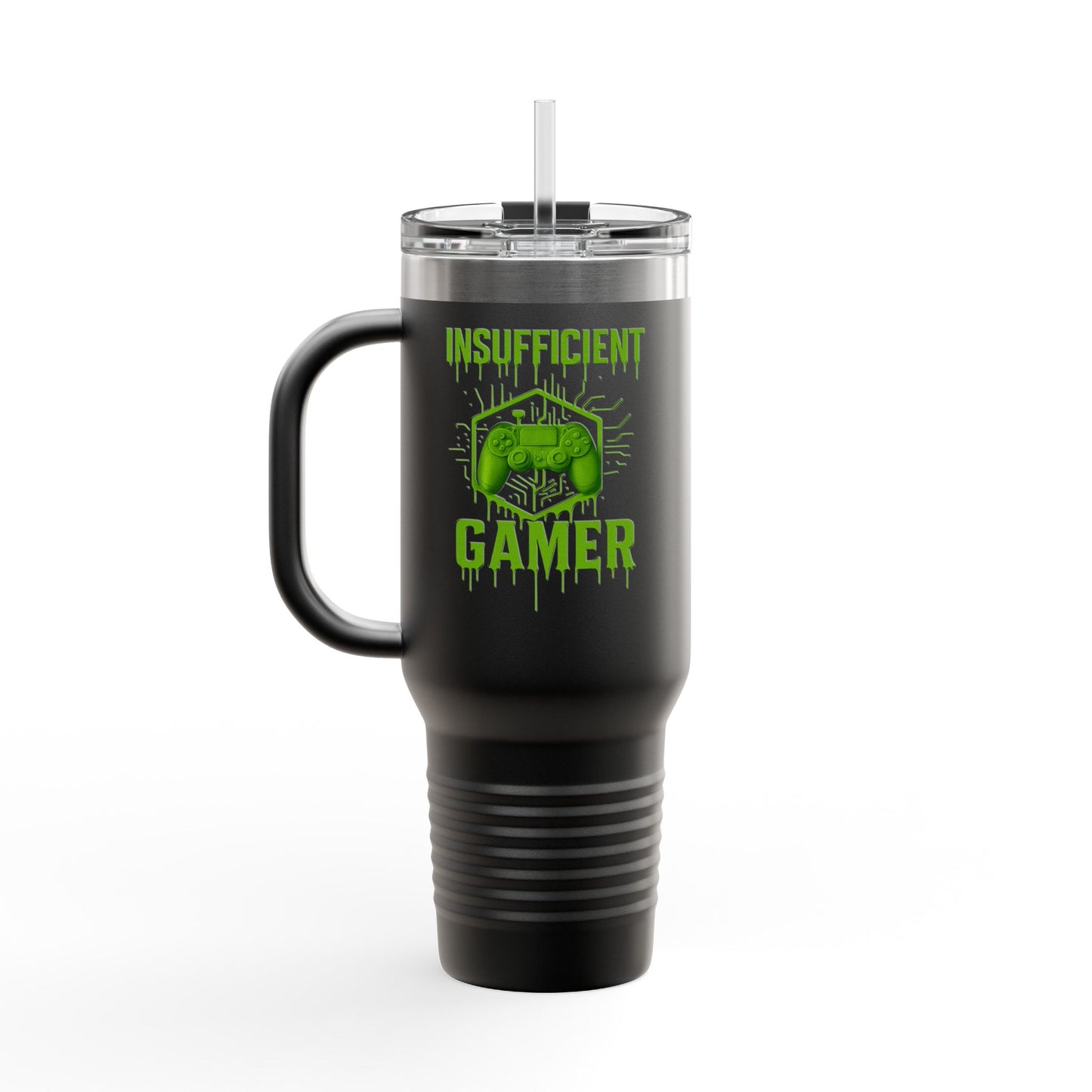 Insufficient Gamer Travel Mug, 40oz, Gift for Gamers, Gaming Mug, Funny Gamer Gift, Insulated Mug