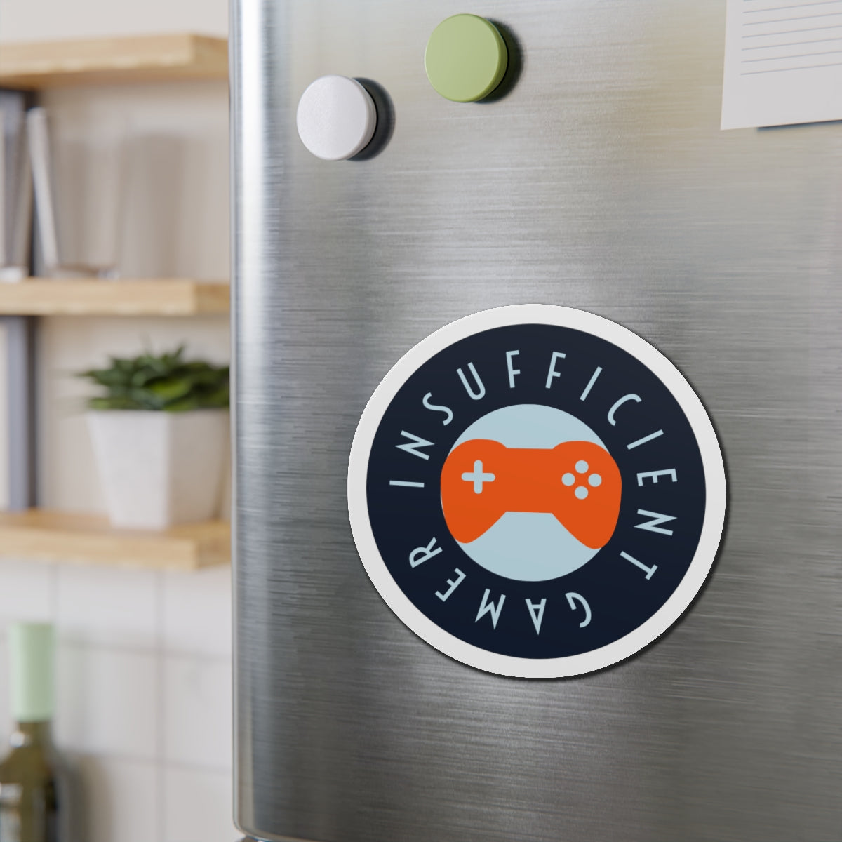 Insufficient Gamer circle logo Die-Cut Magnet | Video Game Controller fridge magnet