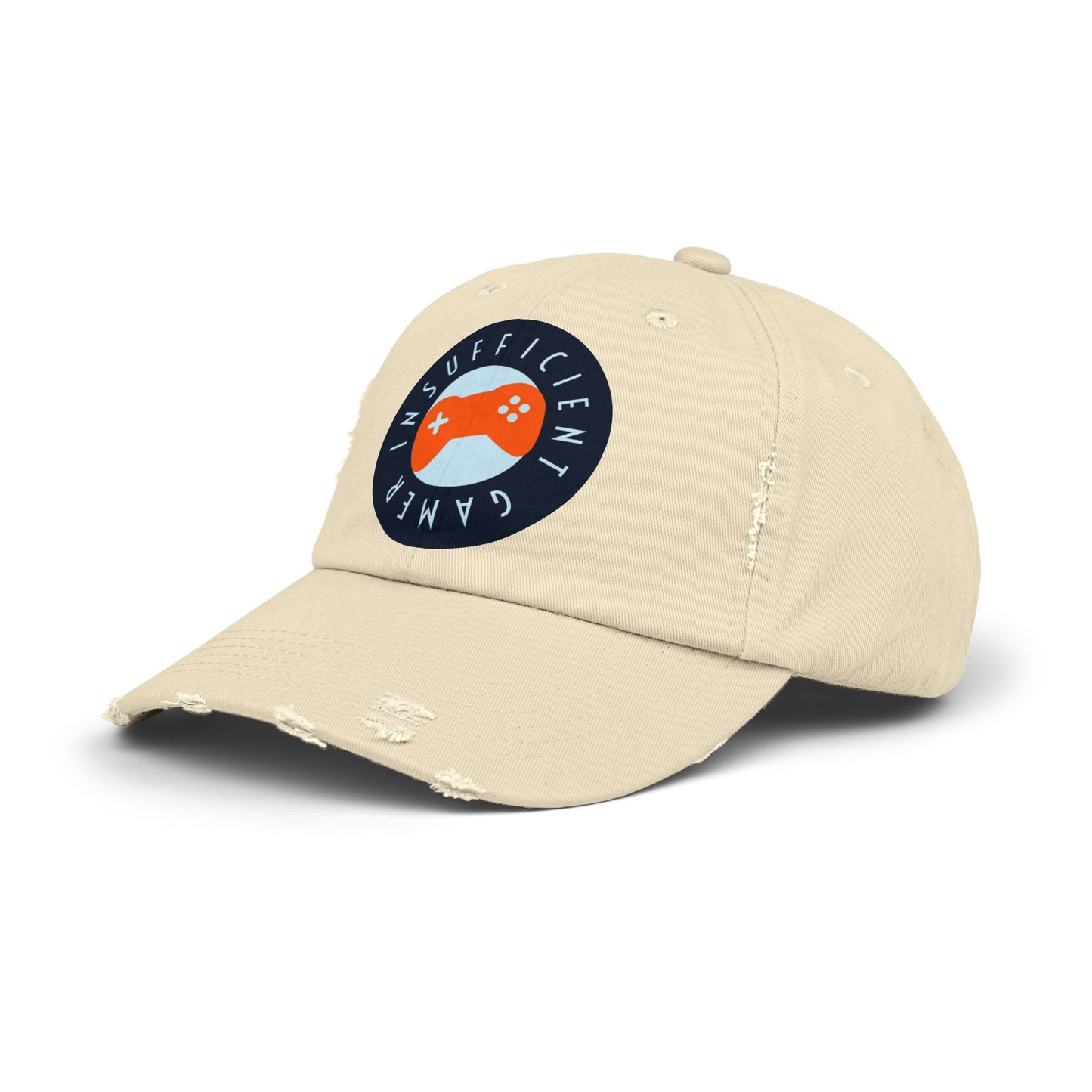 Gaming-Inspired Unisex Distressed Cap, Casual Hat for Gamers, Gift for Video Game Lovers, Birthday Present, Trendy Accessories