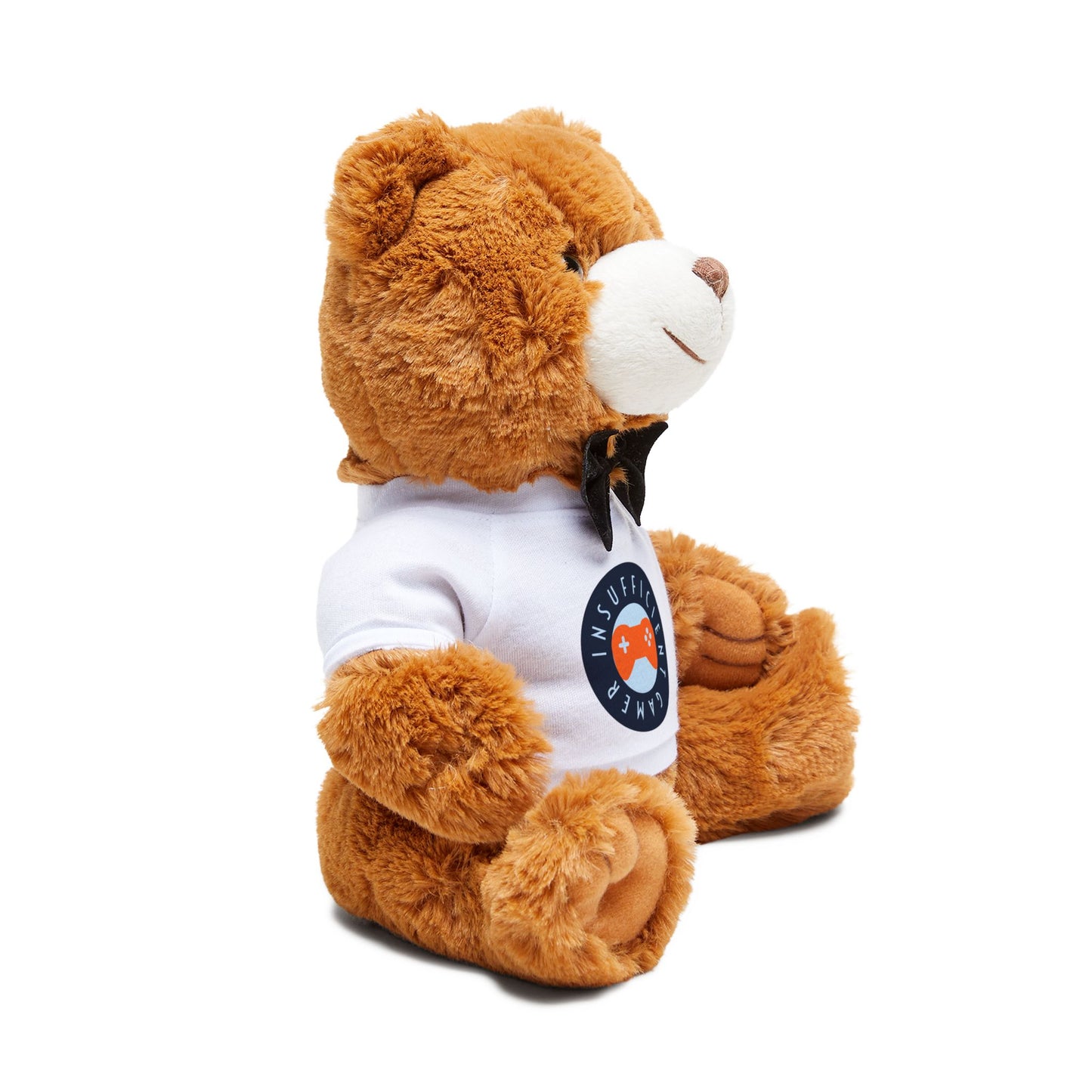 Insufficient Teddy Bear with T-Shirt Plush Toy | Cute Brown Bear, Bow Tie, Printed Tee