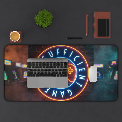 Insufficient Gamer neon logo Desk Mat | Gaming Mousepad, Arcade Aesthetic
