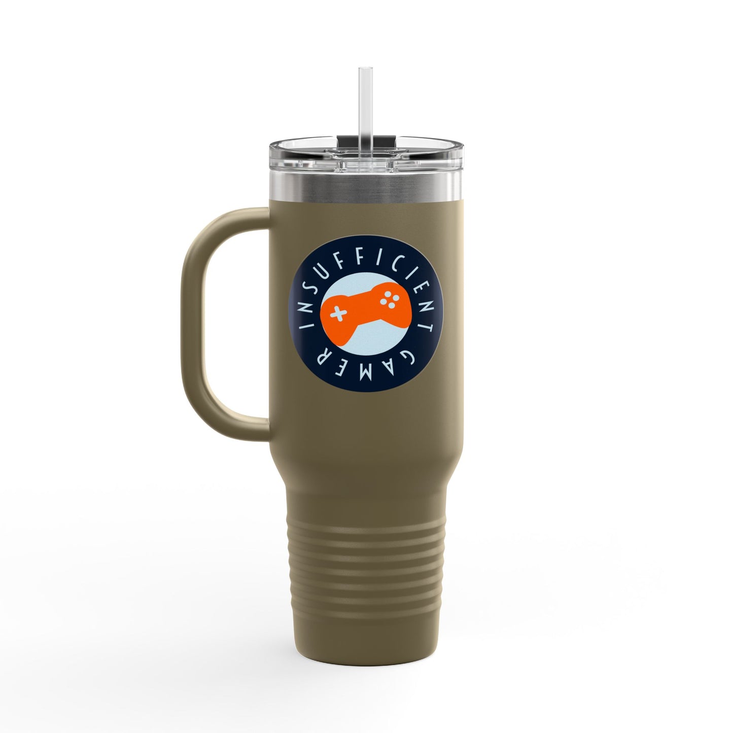 Insulated Travel Mug 'Insufficient Gamer' | Perfect for Gamers, Coffee Lovers, Travel & Gifts | 40oz Thermal Mug