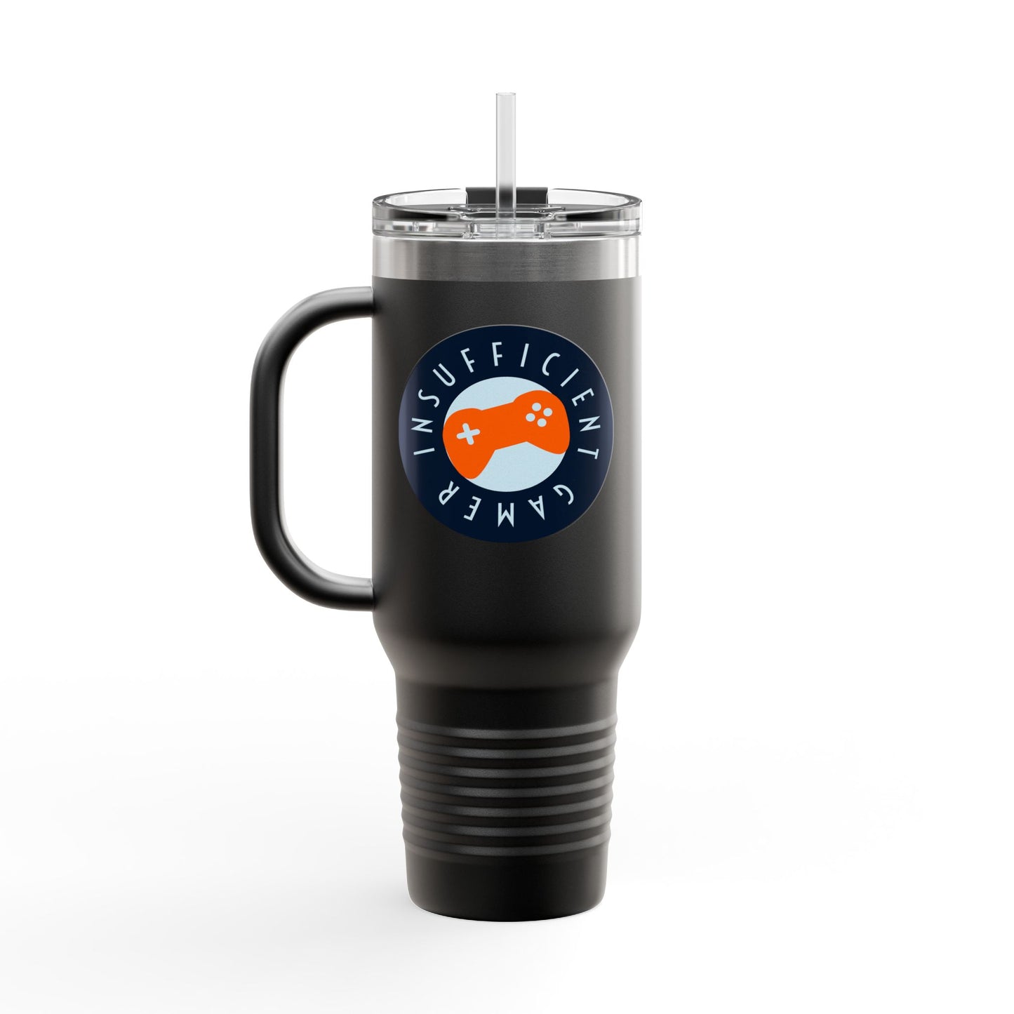 Insulated Travel Mug 'Insufficient Gamer' | Perfect for Gamers, Coffee Lovers, Travel & Gifts | 40oz Thermal Mug